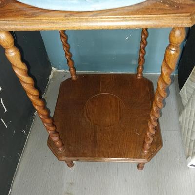 VINTAGE WASH STAND WITH IRONSTONE POTTERY