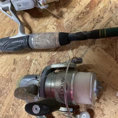 2 fishing rods- Avocet/Shimano & Abu Garcia/Shakespeare