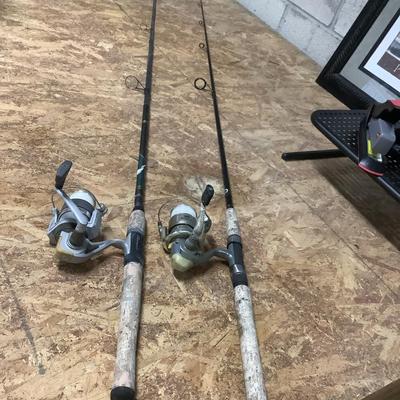 2 fishing rods- Avocet/Shimano & Abu Garcia/Shakespeare