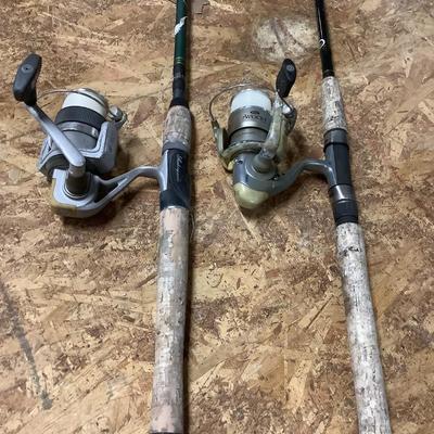 2 fishing rods- Avocet/Shimano & Abu Garcia/Shakespeare