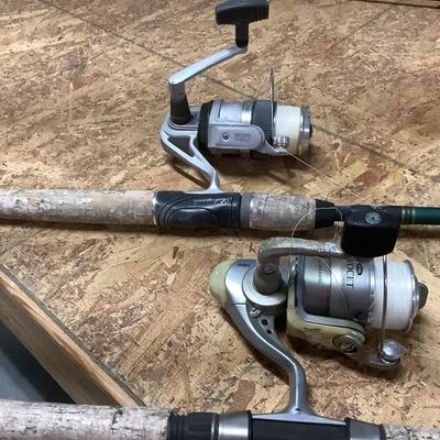 2 fishing rods- Avocet/Shimano & Abu Garcia/Shakespeare