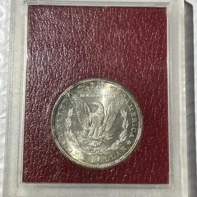 1882-S Morgan Silver Dollar Redfield Collection Paramount Holder Mint State 65 as Pictured.