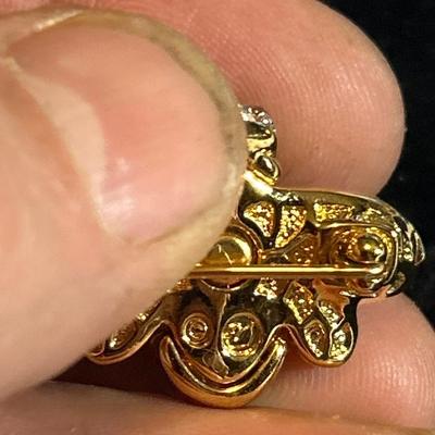 VINTAGE SWAROVSKI CRYSTAL BEAUTIFUL BUMBLE BEE PIN EXCELLENT CONDITION!