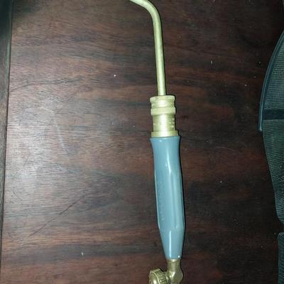 LARGE HANDELED CARRY TOOL BAG WITH STRAP AND FEW TOOLS