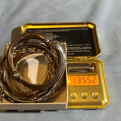Sterling Silver Bangle Bracelet Lot 7 = 135.5 grams