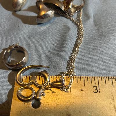 Sterling Silver Jewelry Bulk Lot - All seen in photos. 188 grams - Some Scrap, Mostly Functional