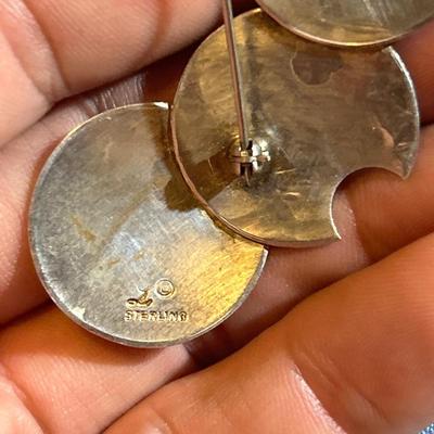 Vintage, sterling, silver brooch, signed. Mid century, modern design.