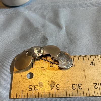 Vintage, sterling, silver brooch, signed. Mid century, modern design.