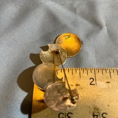 Vintage, sterling, silver brooch, signed. Mid century, modern design.