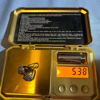 Sterling silver dangle earrings with tigers eye stone.