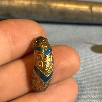 Sterling Silver w/ blue enamel earrings