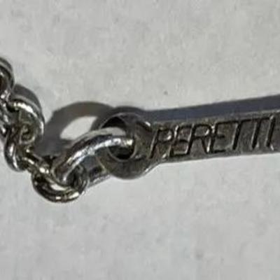 Tiffany & Co. Elsa Peretti 29" Sterling Silver Necklace in VG Preowned Condition as Pictured.