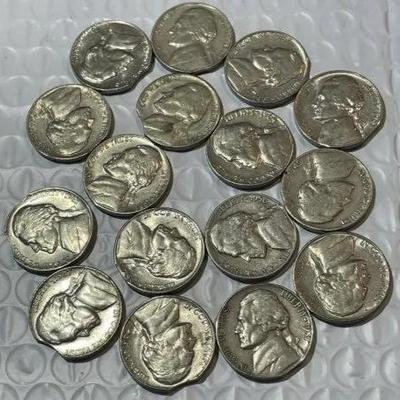 16 MISCELLANEOUS DATE DIE CLIP ERROR JEFFERSON NICKELS COIN LOT AS PICTURED.