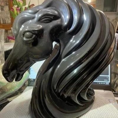 Vintage Huge HARRIS MARCUS-ENDEAVORS Large 13" Tall Horse Head Figure in VG Preowned Condition. Nicely Made!