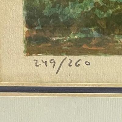 J. Cabane Signed & Numbered Lithograph 249/360 Limited Edition as Pictured. (Frame Size 22" x 27").