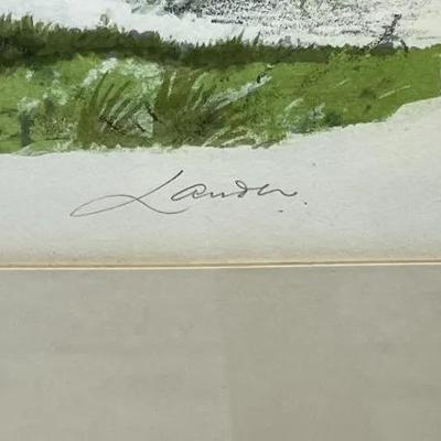 Reginald Lander Noted Artist Signed & Numbered Lithograph 2/260 Landscape as Pictured. (Frame Size 22