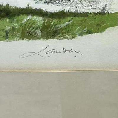 Reginald Lander Noted Artist Signed & Numbered Lithograph 2/260 Landscape as Pictured. (Frame Size 22" x 27").