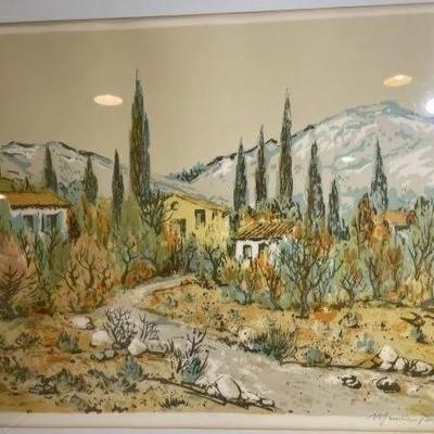 Maurice Buffet Signed & Numbered 47/260 Limited Edition Lithograph as Pictured. (Frame Size 22