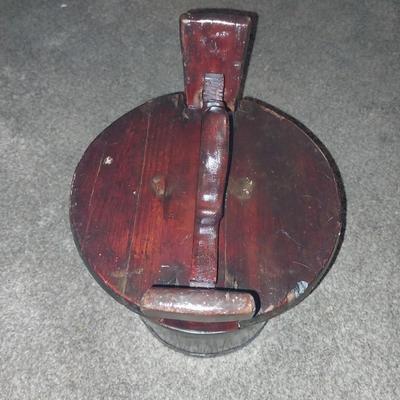 WOODEN VINTAGE ASIAN RICE/WATER BUCKET