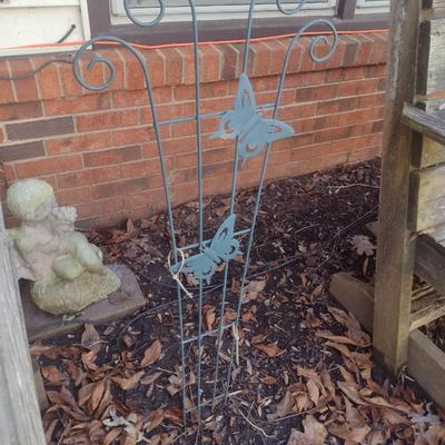 Metal Ornate Butterfly Garden Art Trellis Choice A