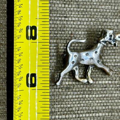 LOT 17 - Sterling Silver Dalmatian Brooch Pin