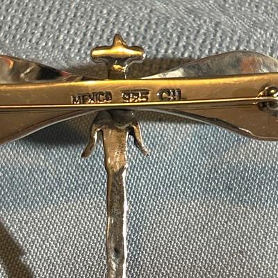 Sterling Silver Dragonfly Brooch