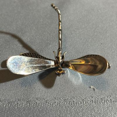 Sterling Silver Dragonfly Brooch