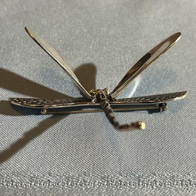 Sterling Silver Dragonfly Brooch