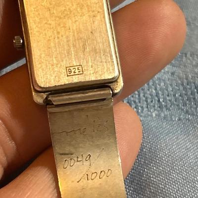 Vintage Limited Edition Melies Women Watch Brushed 925 Sterling Silver 49/1000