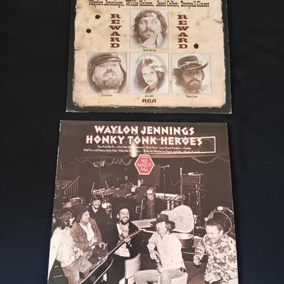 Waylon Jennings = Willie Nelson - Vinyl Record Albums LP Record - Thow Outlaws - Honky Tonk Heros!