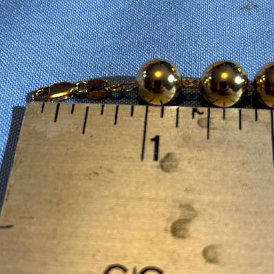 Sterling Silver Beaded Ball Chain Necklace Italian Gold Filled Ball Necklace vintage Italian Jewelry