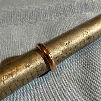 Milor Italy Polished 14K Tri Color Gold Band Three Ring Set, 2.5 grams