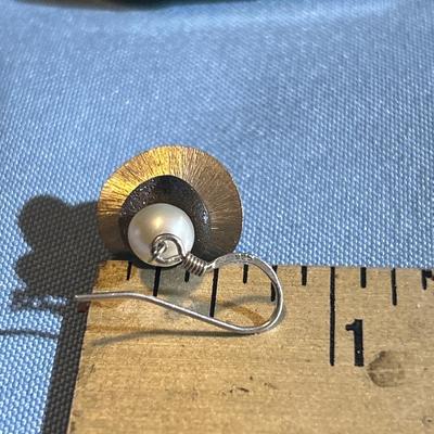 Sterling, silver freshwater pearl, modern design