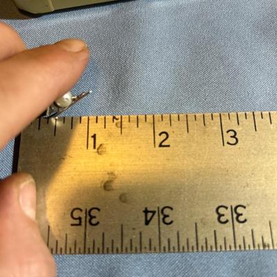 Sterling, silver freshwater pearl, modern design