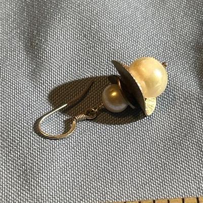 Sterling, silver freshwater pearl, modern design