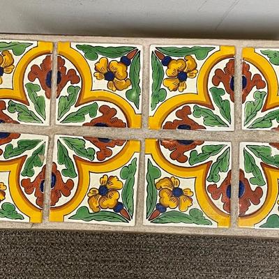 Wrought Iron - Talavera Tile Side Table - 8 Tiles