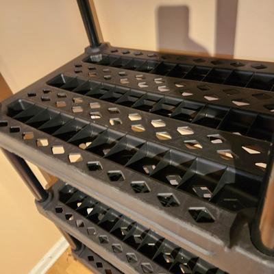 Lot of 3 Plastic Storage Shelving Units 36" x 24"