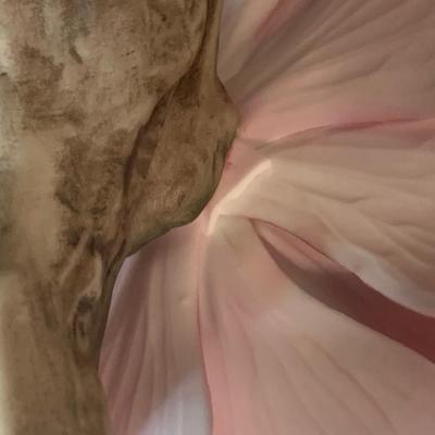 TWO Boehm Porcelain Flowers Pat Nixon Camellia & Nancy Reagan Rose - Both Damaged