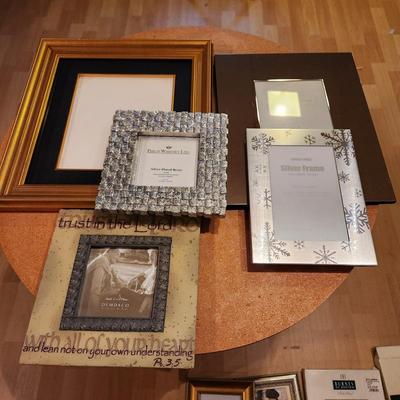 Tote of Unused Picture Frames Many sizes includes Tote