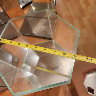 Lot of 6 Display Mirrors 2 Wall or Table 2 Table 2 Glass Case Mirror Bottom