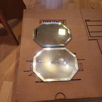 Lot of 6 Display Mirrors 2 Wall or Table 2 Table 2 Glass Case Mirror Bottom