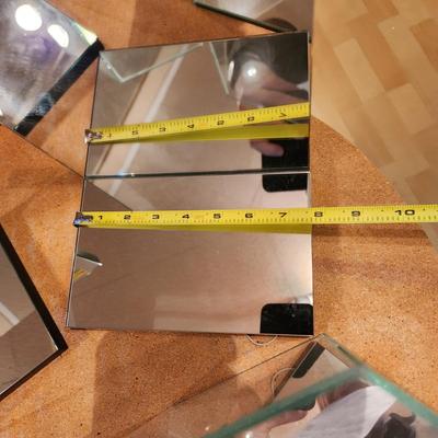 Lot of 6 Display Mirrors 2 Wall or Table 2 Table 2 Glass Case Mirror Bottom