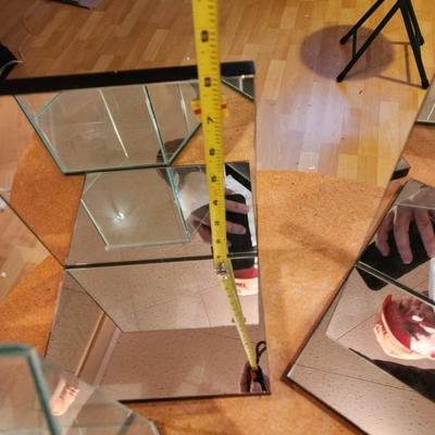 Lot of 6 Display Mirrors 2 Wall or Table 2 Table 2 Glass Case Mirror Bottom