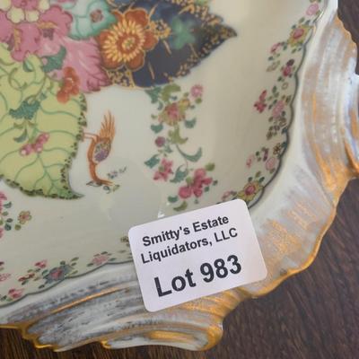 Mottahedeh Hand Painted Metropolitan Museum Of Art Tabacco Leaf Bowl