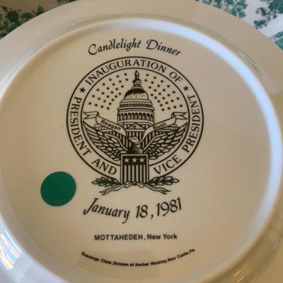FOUR Mottahedeh 1981 Inaugural Dinner Plates Guest Take Homes