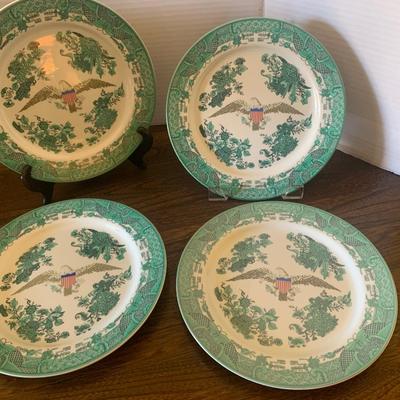 FOUR Mottahedeh 1981 Inaugural Dinner Plates Guest Take Homes