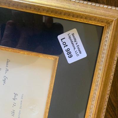 Patricia Nixon Signed Letter W Accompanying Photo