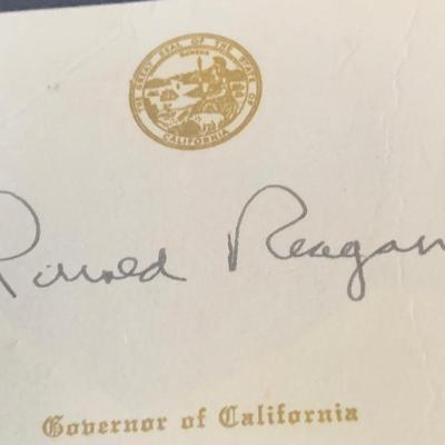 Several Authentic Nancy & Ronald Reagan Signatures Letters/Press Photo
