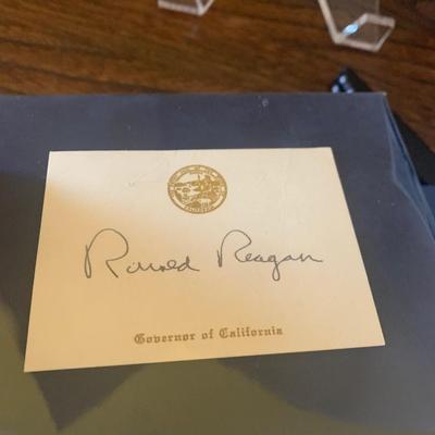 Several Authentic Nancy & Ronald Reagan Signatures Letters/Press Photo