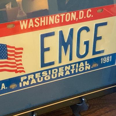 Inaugural Personalized License Plates Framed